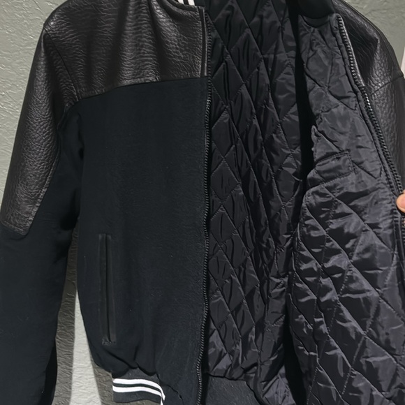 Pittsburgh Steelers varsity bomber letterman black white stripe Jacket - Picture 6 of 10